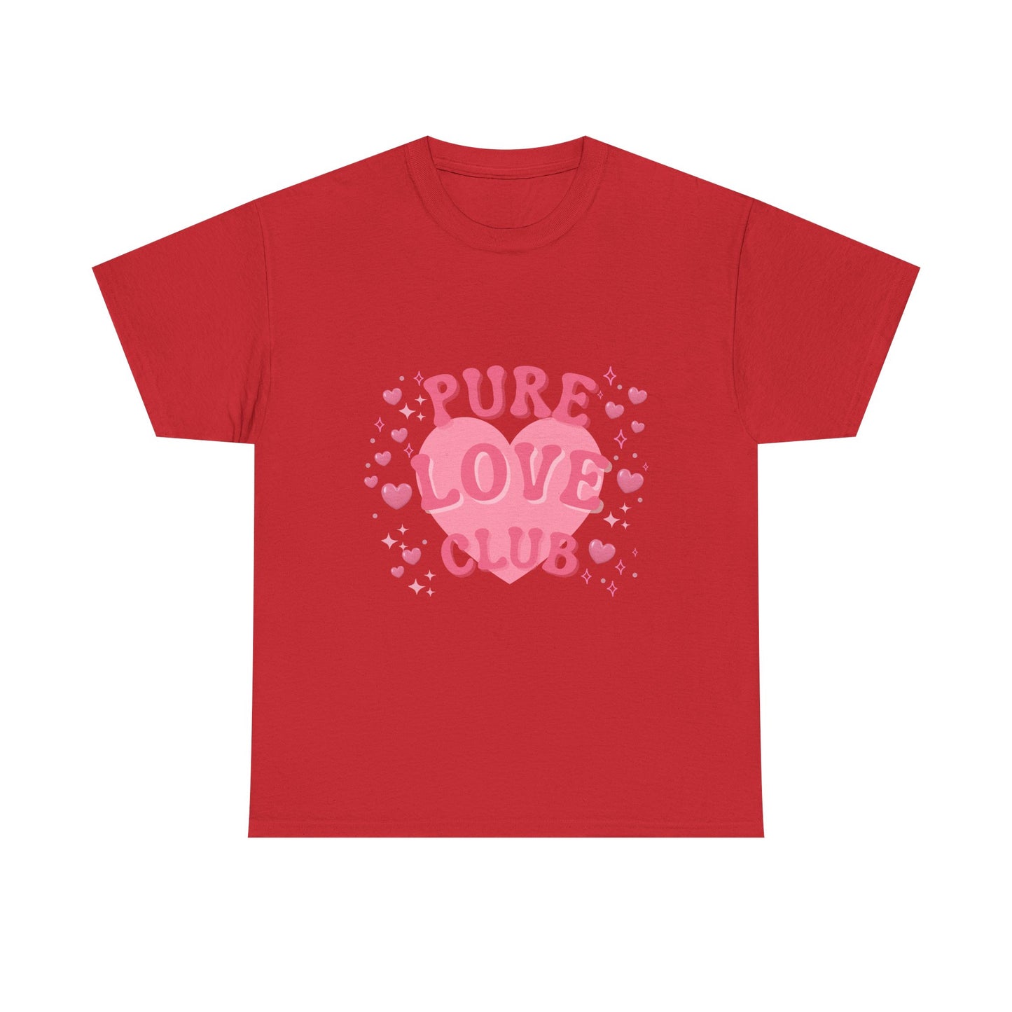 Pure Love Club Tee | Pink Heart Graphic, Cute Tee Shirt