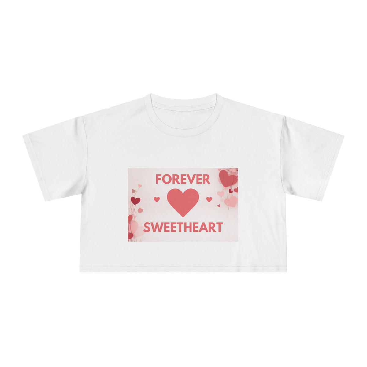 Forever Sweetheart Heart design Crop Tee | Love Tee shirt