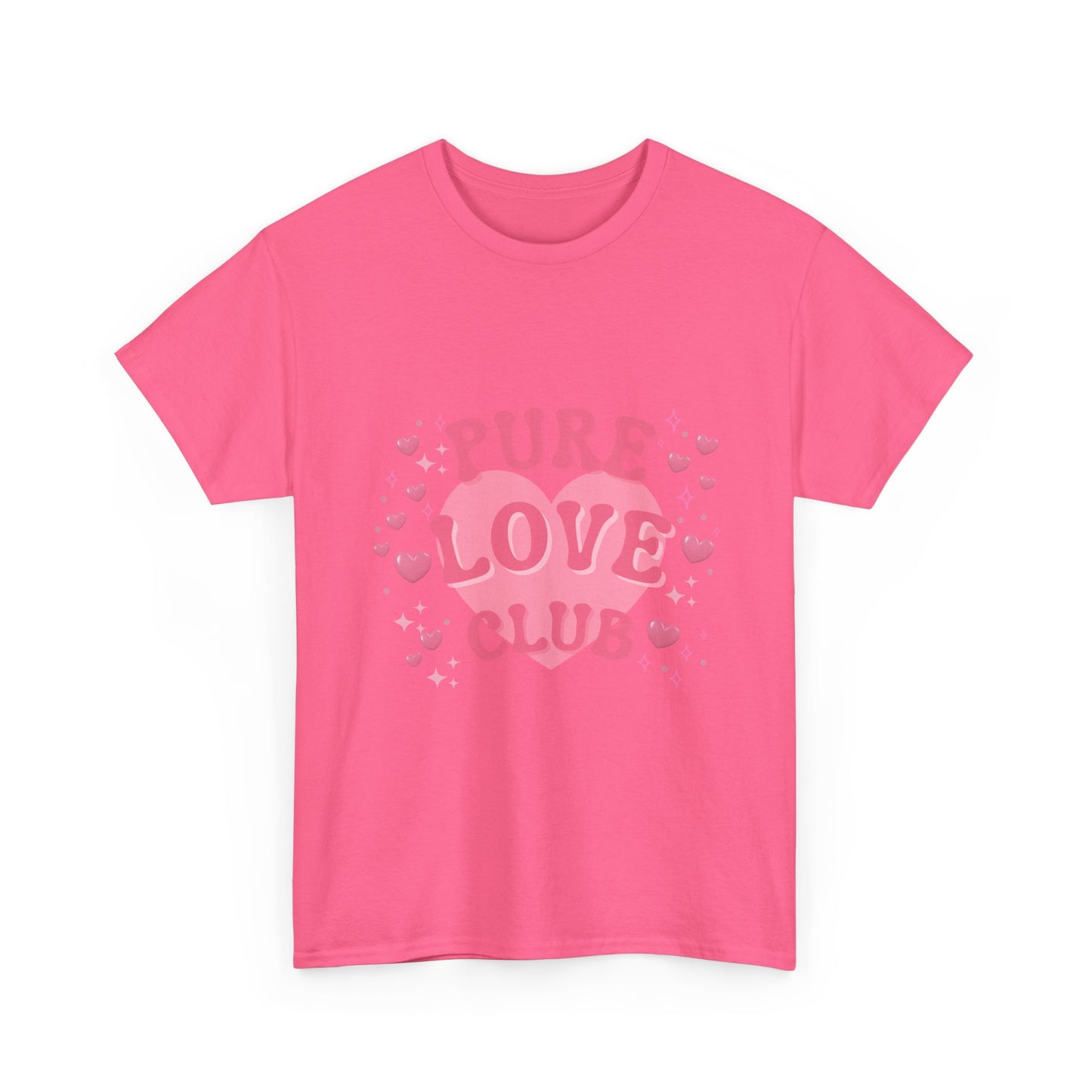 Pure Love Club Tee | Pink Heart Graphic, Cute Tee Shirt