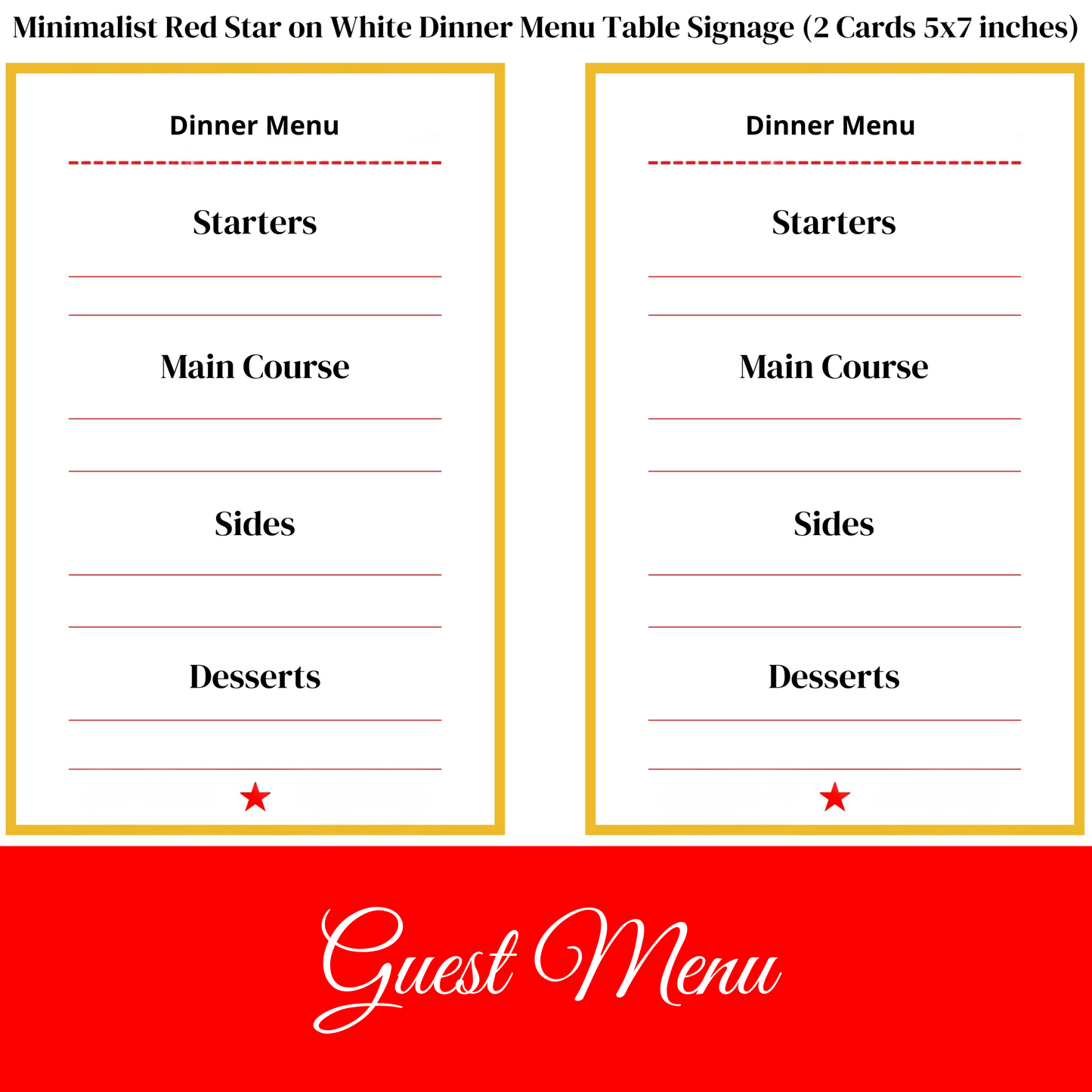 Festive Red & Gold Hostess Kit: Party Table Decor Printable Set with Bottle Hangers, Signs and Place Cards