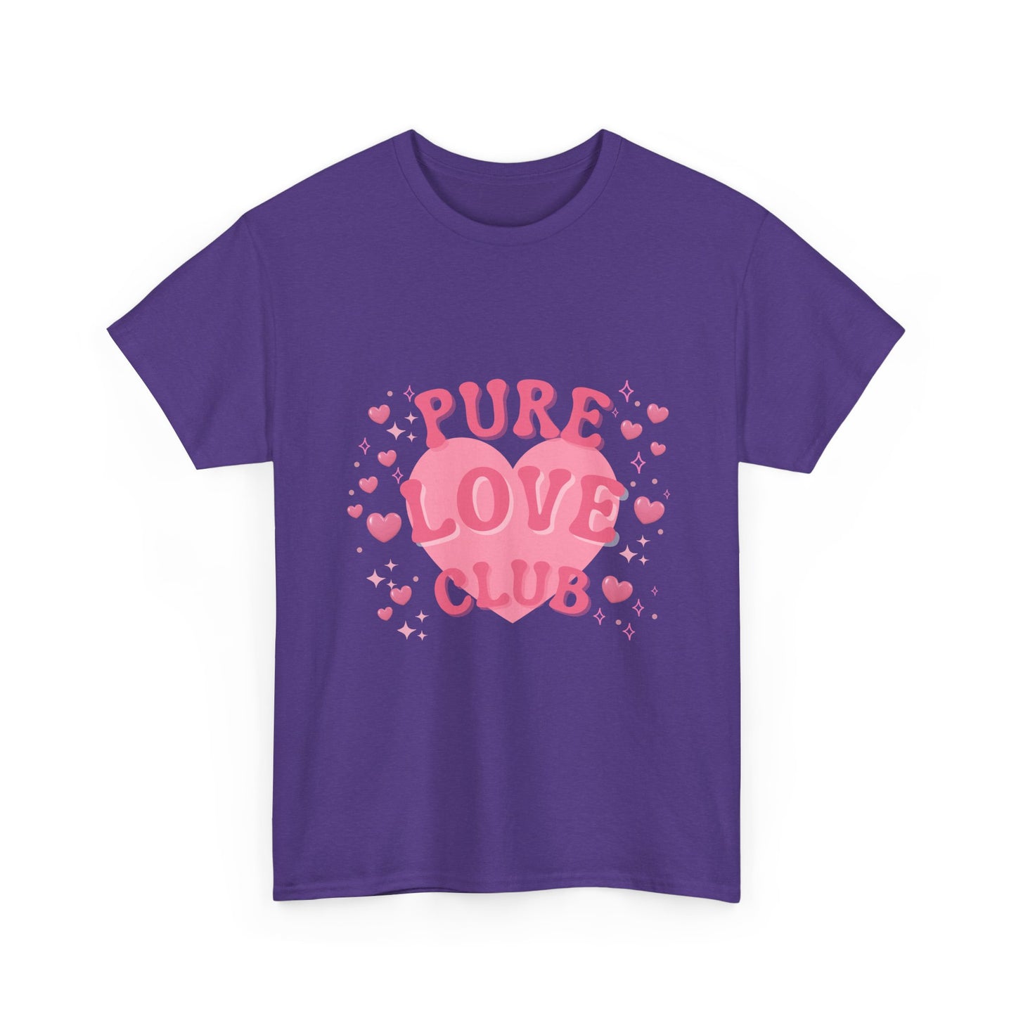 Pure Love Club Tee | Pink Heart Graphic, Cute Tee Shirt