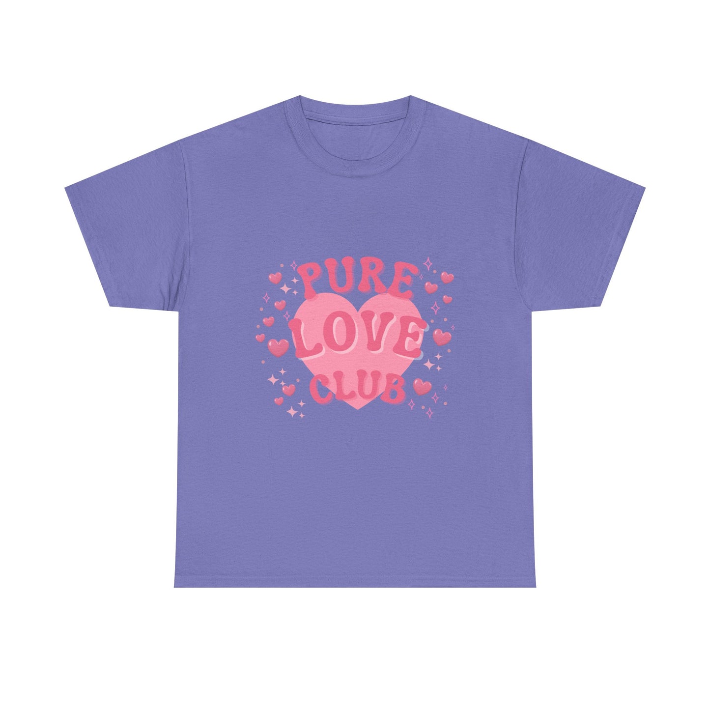 Pure Love Club Tee | Pink Heart Graphic, Cute Tee Shirt