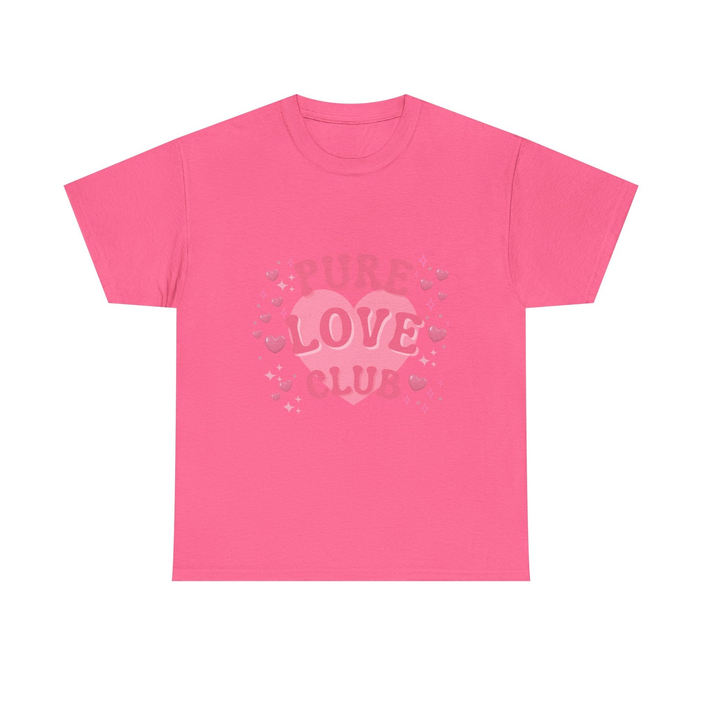 Pure Love Club Tee | Pink Heart Graphic, Cute Tee Shirt