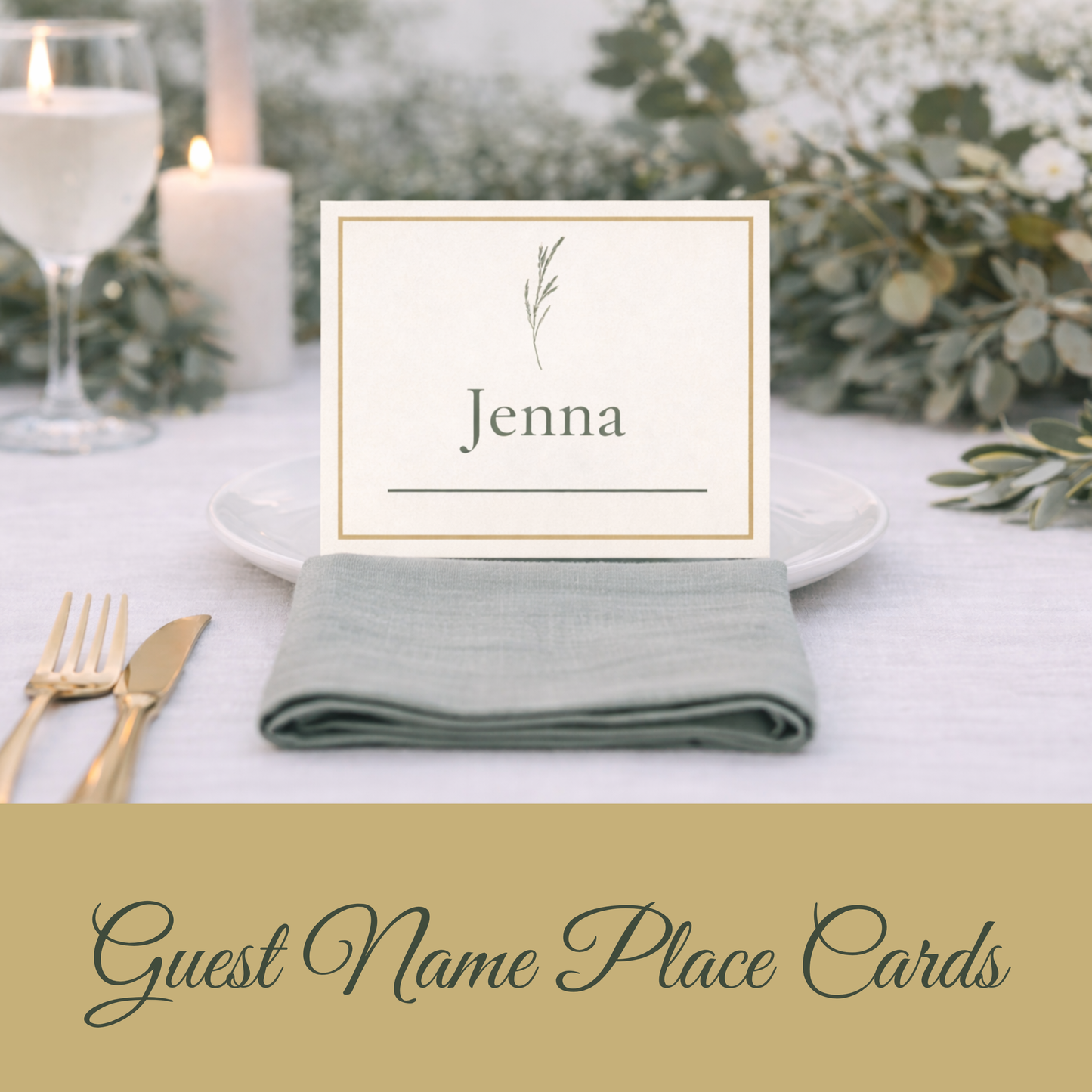 Botanical Neutral Hostess Kit: Elegant Wedding & Party Table Decor Printable Set with Bottle Hangers, Signs, Place Cards