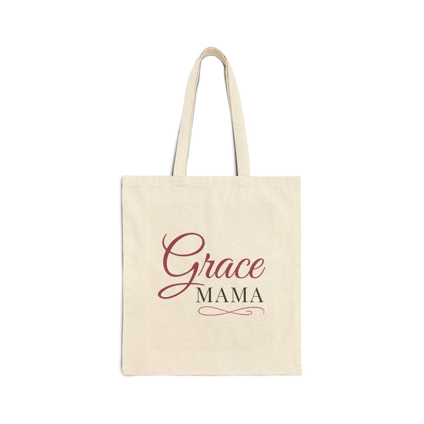 Grace Mama Tote Bag | Script Typography, Natural Canvas, Everyday Carry
