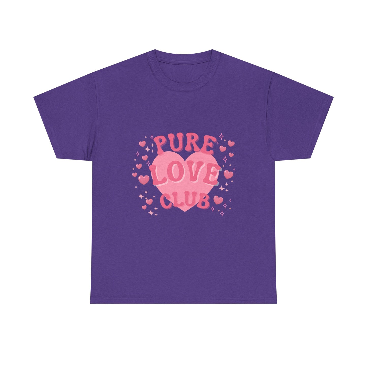 Pure Love Club Tee | Pink Heart Graphic, Cute Tee Shirt