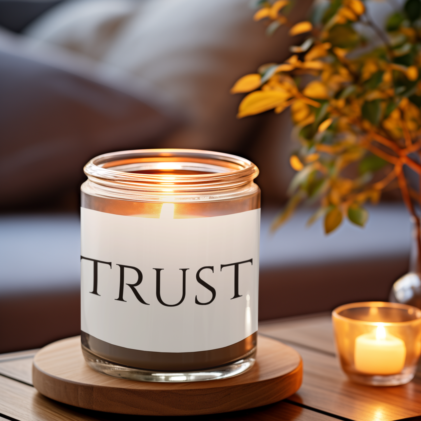 Trust Minimalist Soy Candle, 9oz, Scented