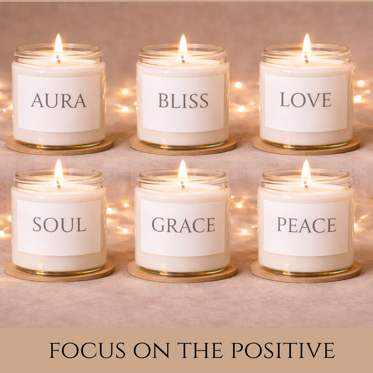 Focus Minimalist Soy Candle, 9oz, Scented