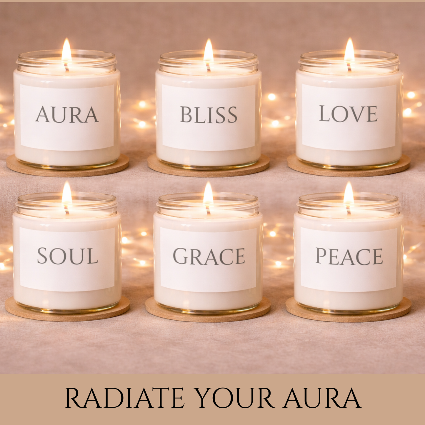 Aura Minimalist Soy Candle, 9oz, Scented