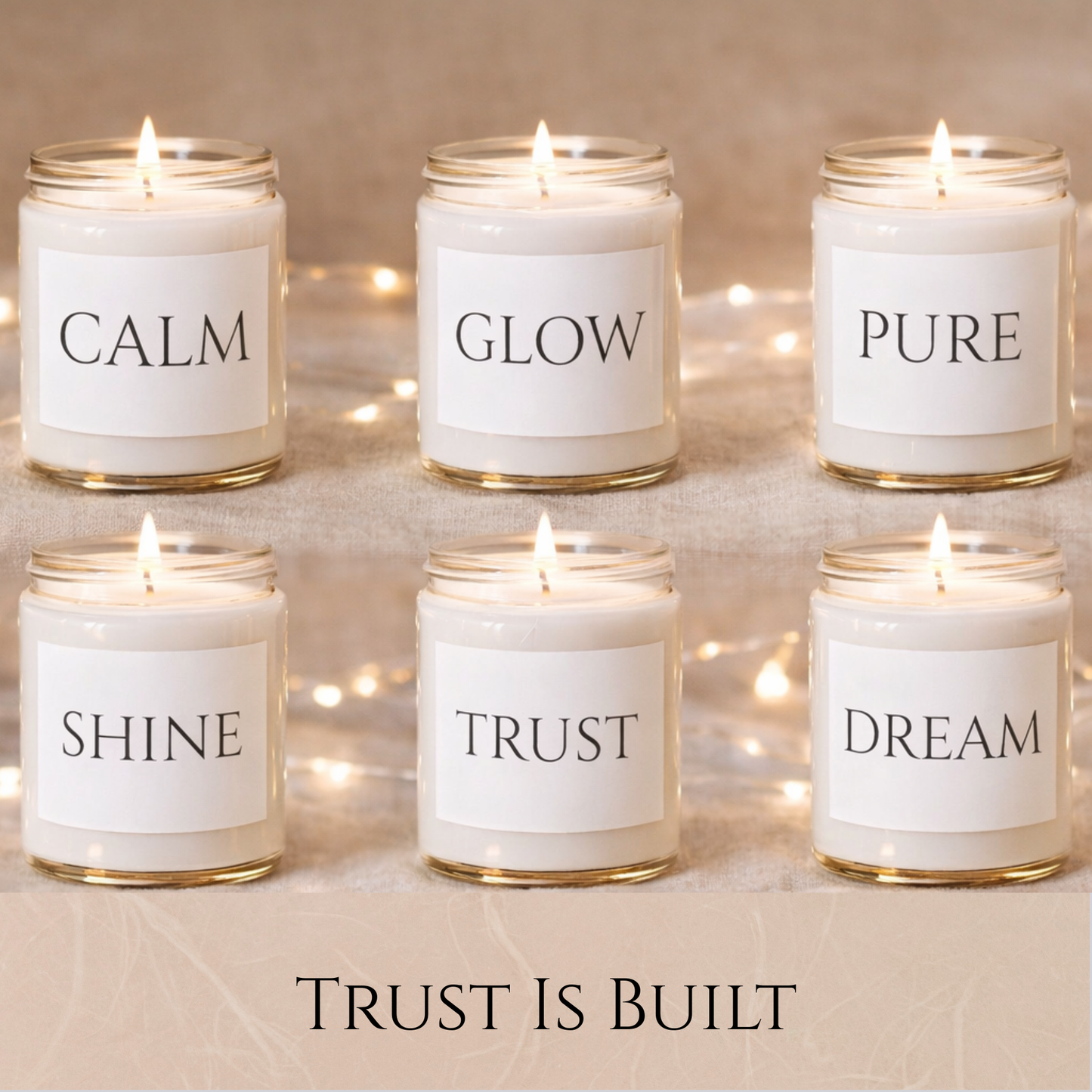 Trust Minimalist Soy Candle, 9oz, Scented