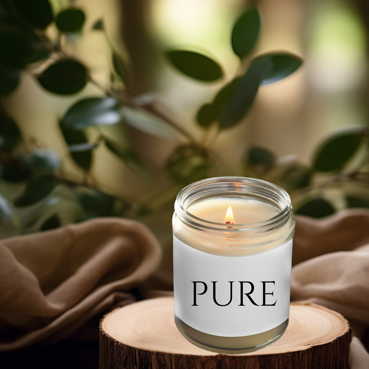 Pure Minimalist Soy Candle, 9oz, Scented