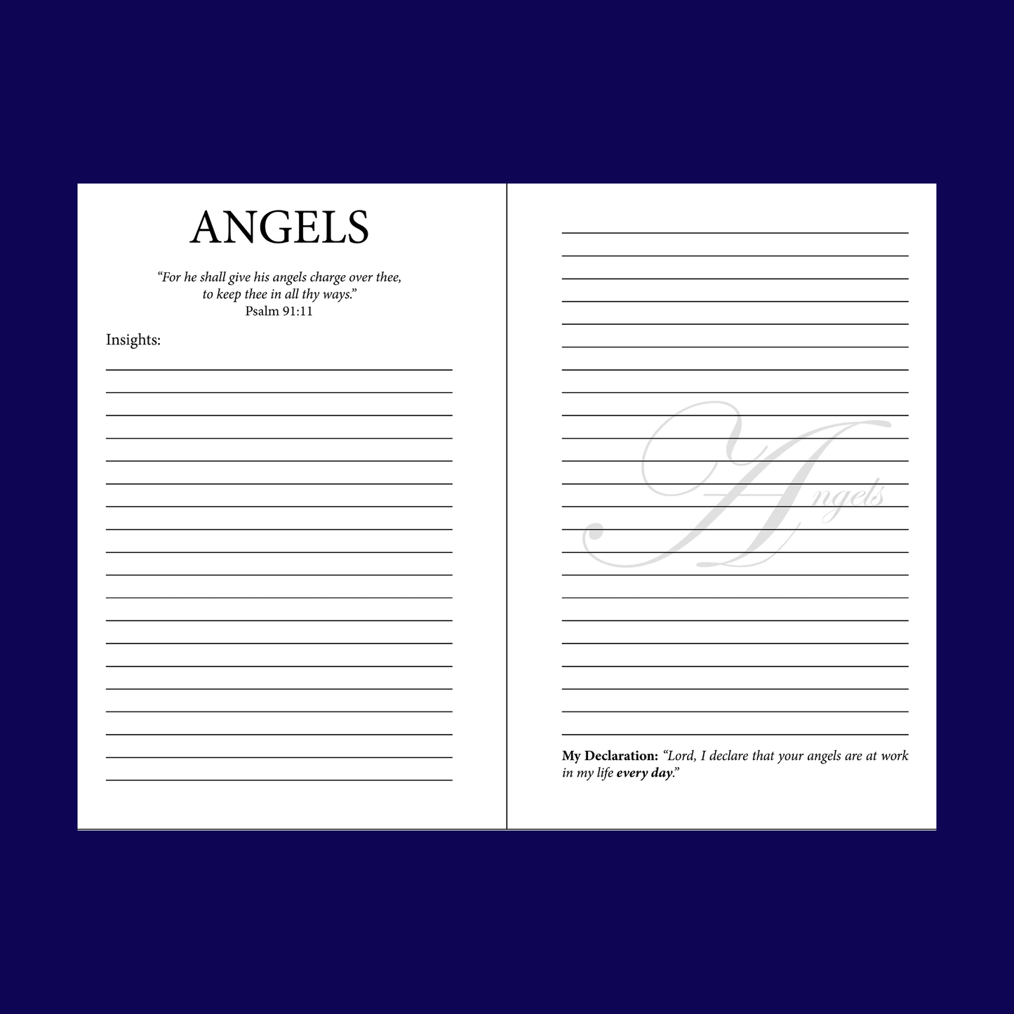 Angels Journal for Women Christian Devotional | Scripture, Declarations & Reflection Paperback 6x9