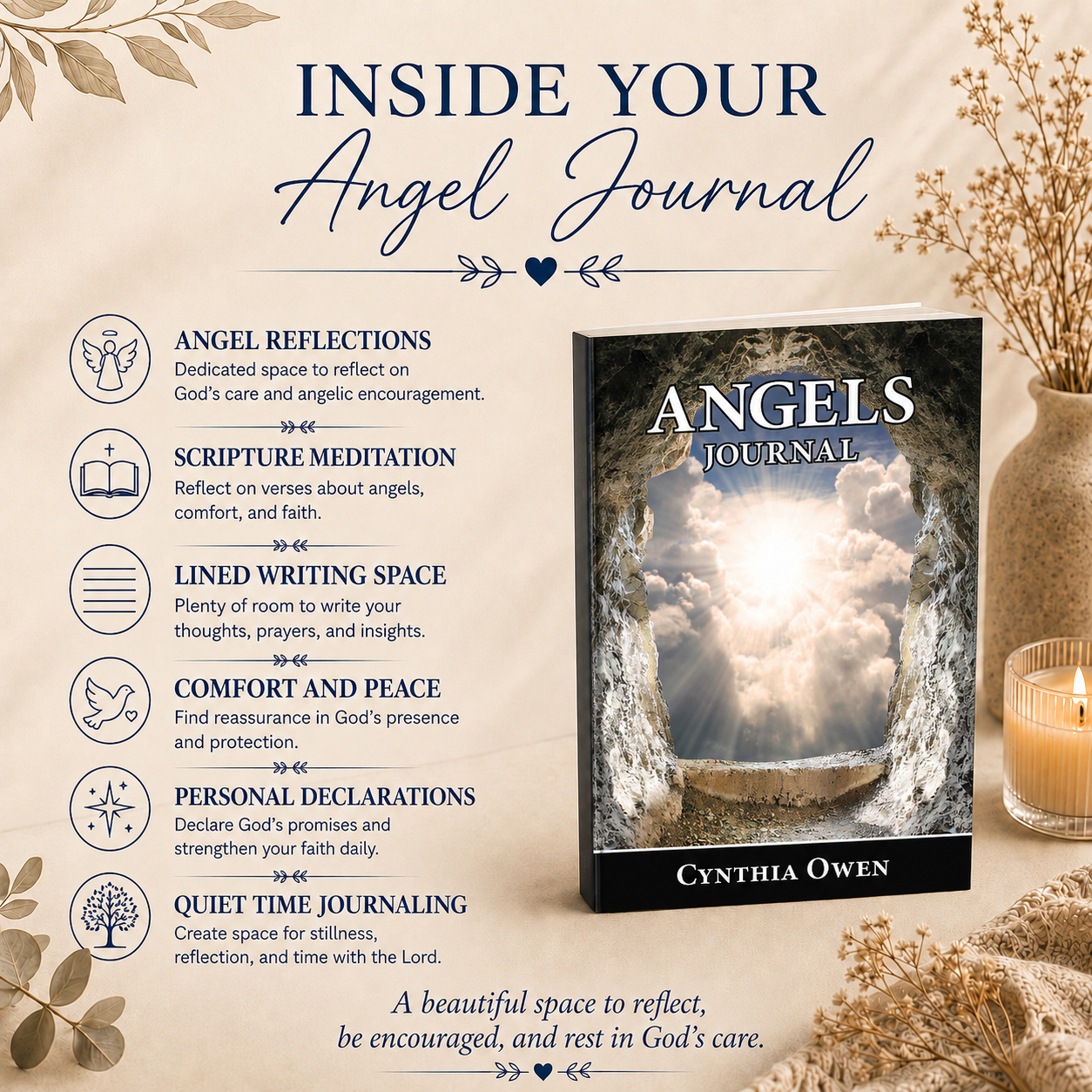 Angels Journal for Women Christian Devotional | Scripture, Declarations & Reflection Paperback 6x9