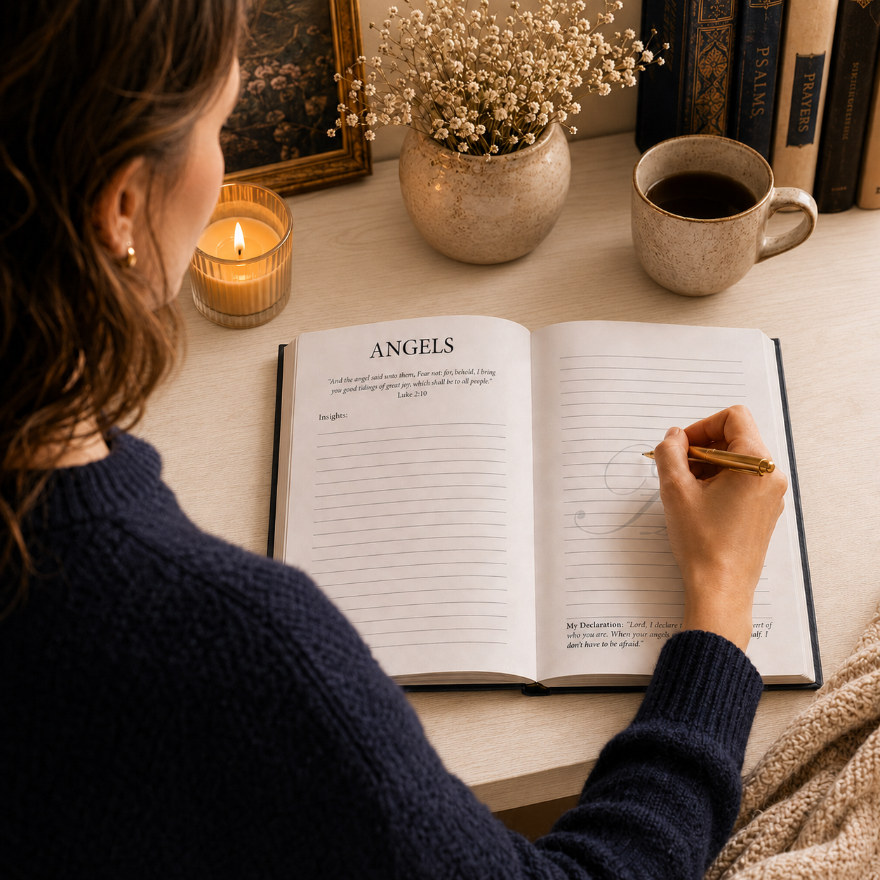 Angels Journal for Women Christian Devotional | Scripture, Declarations & Reflection Paperback 6x9