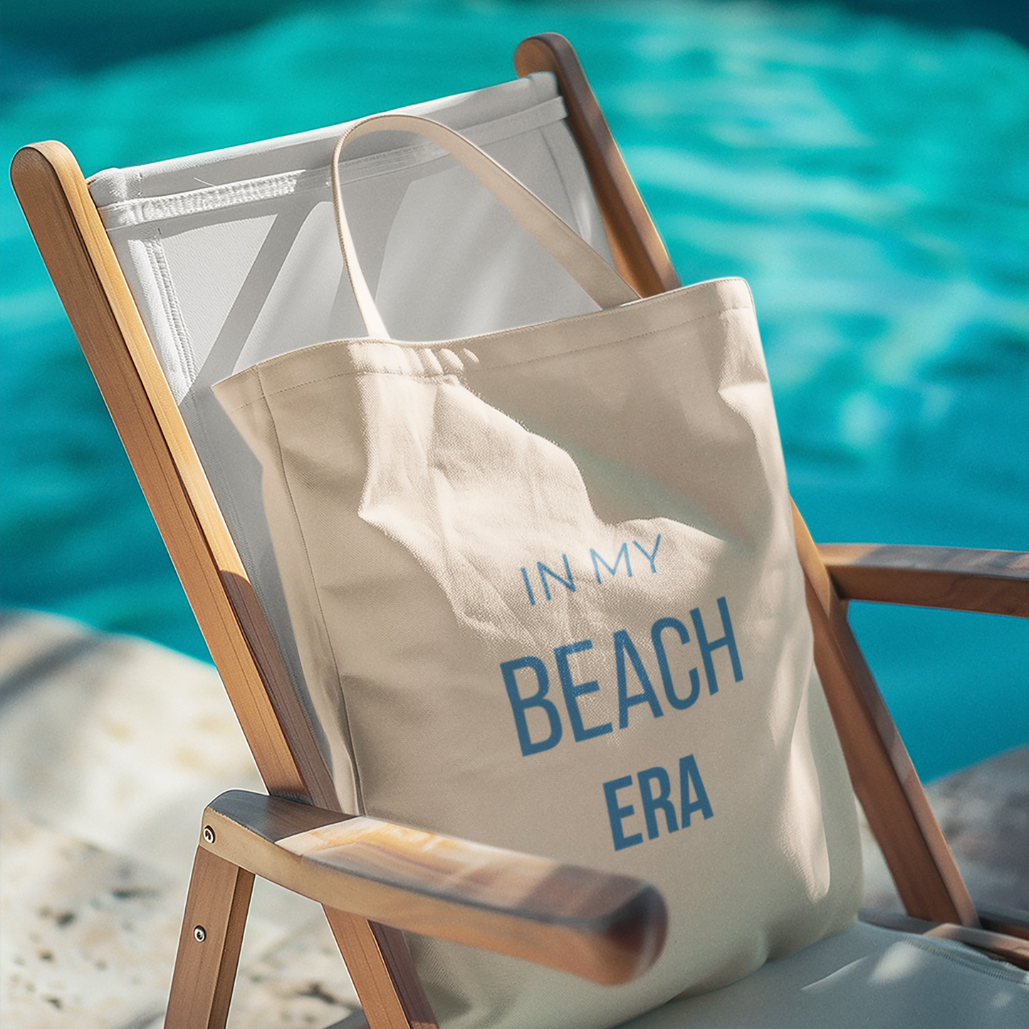 In My Beach Era Tote Bag | Cotton Canvas, Minimal Typography