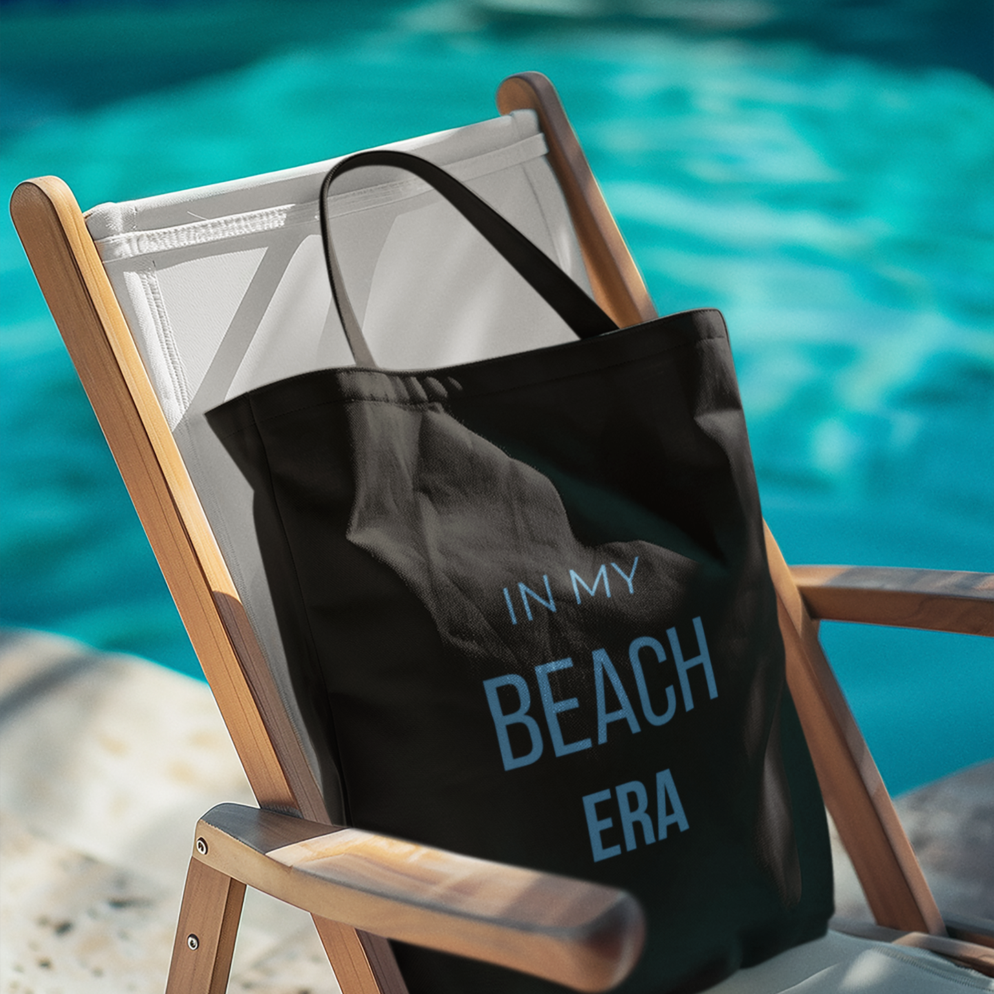 Beach Era Tote Bag , "In My Beach Era" Cotton Canvas Tote