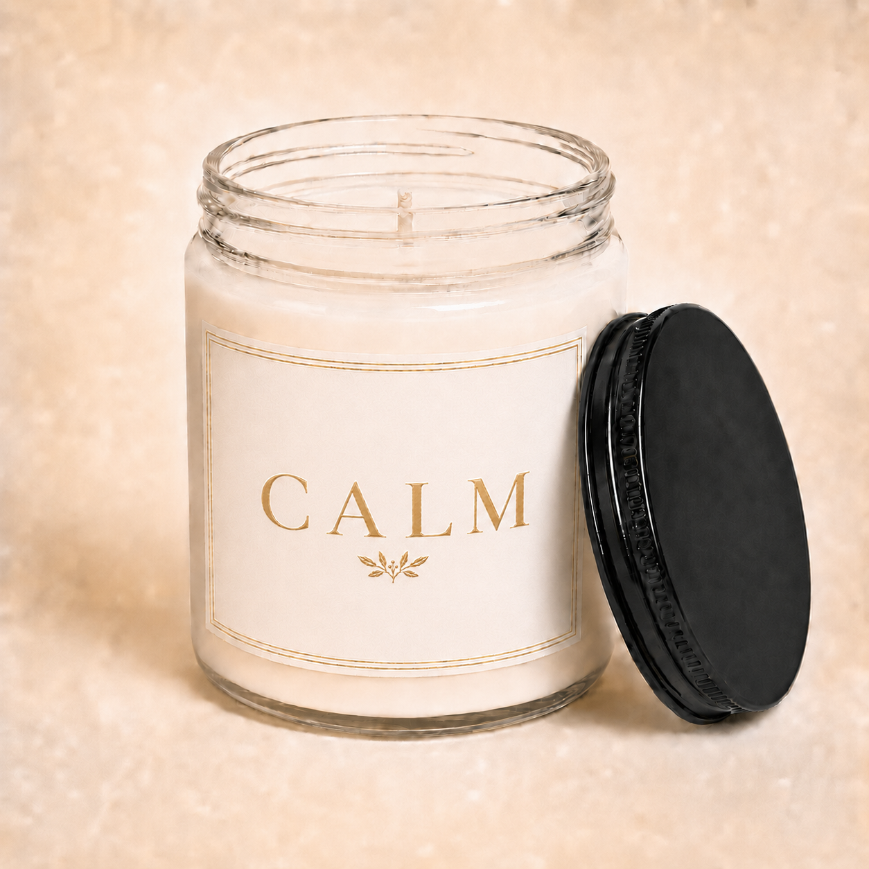 Calm Minimalist Soy Candle, 9oz., Scented