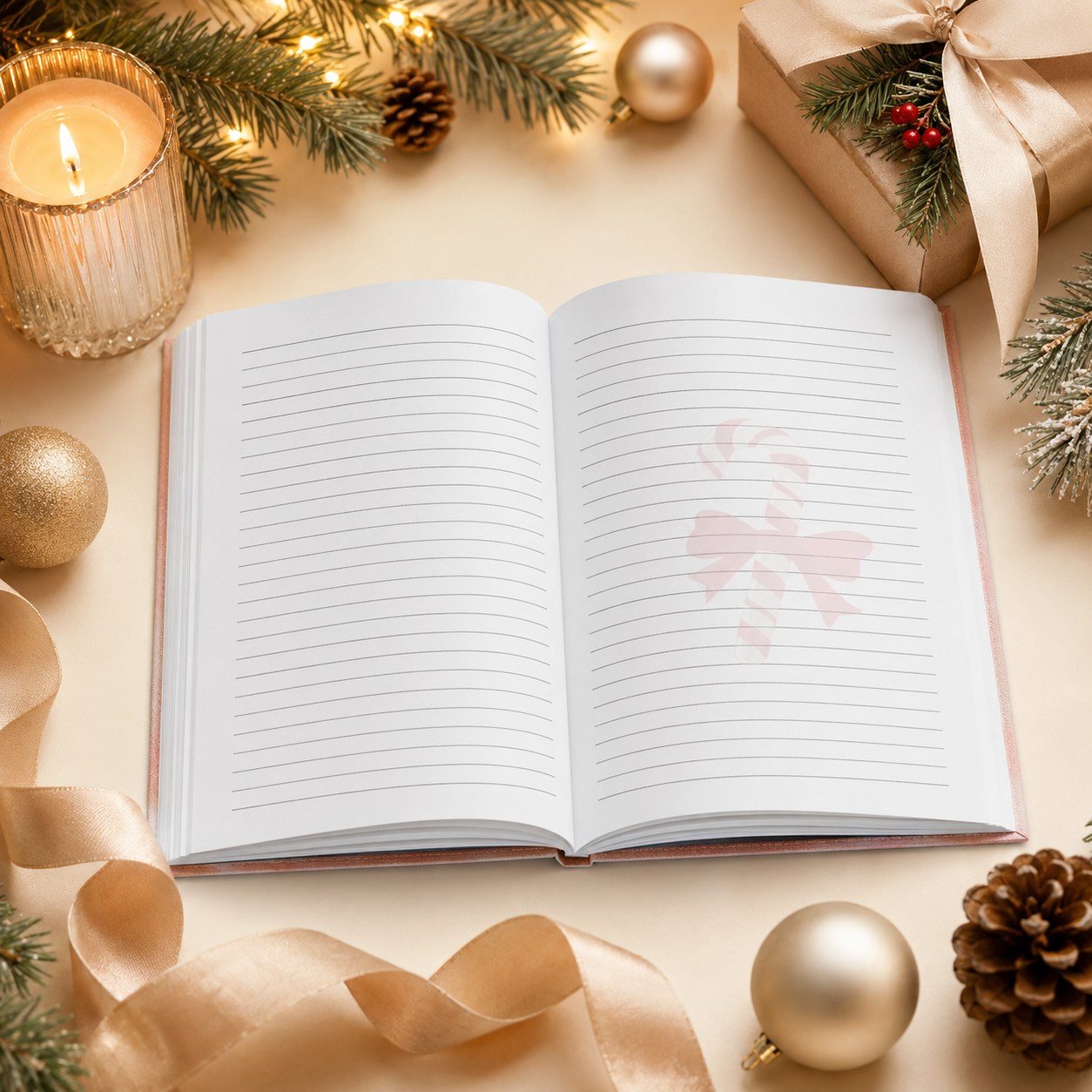 Candy Cane Christmas Journal – 6x9 Paperback Holiday Writing Notebook for Kids, Christmas Memories, Winter Break Activities & Stocking Stuffer Gift