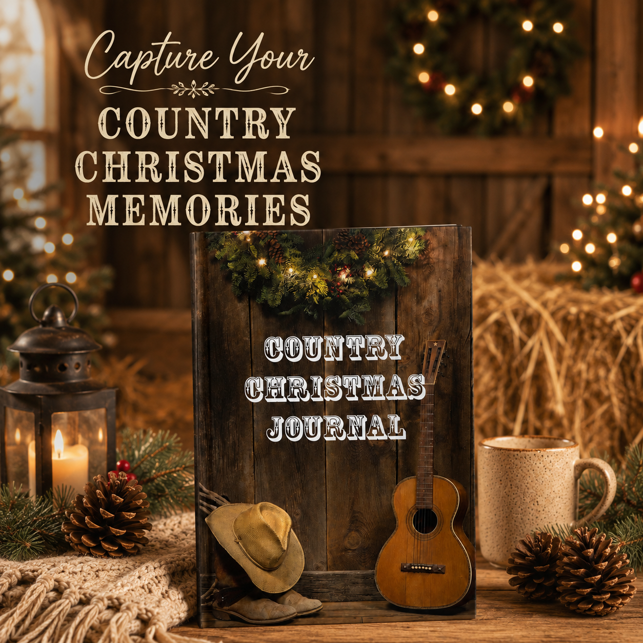 Country Christmas Journal Paperback – 6x9 Rustic Christmas Memory Journal for Holiday Traditions, Reflections, Notes & Keepsake Writing