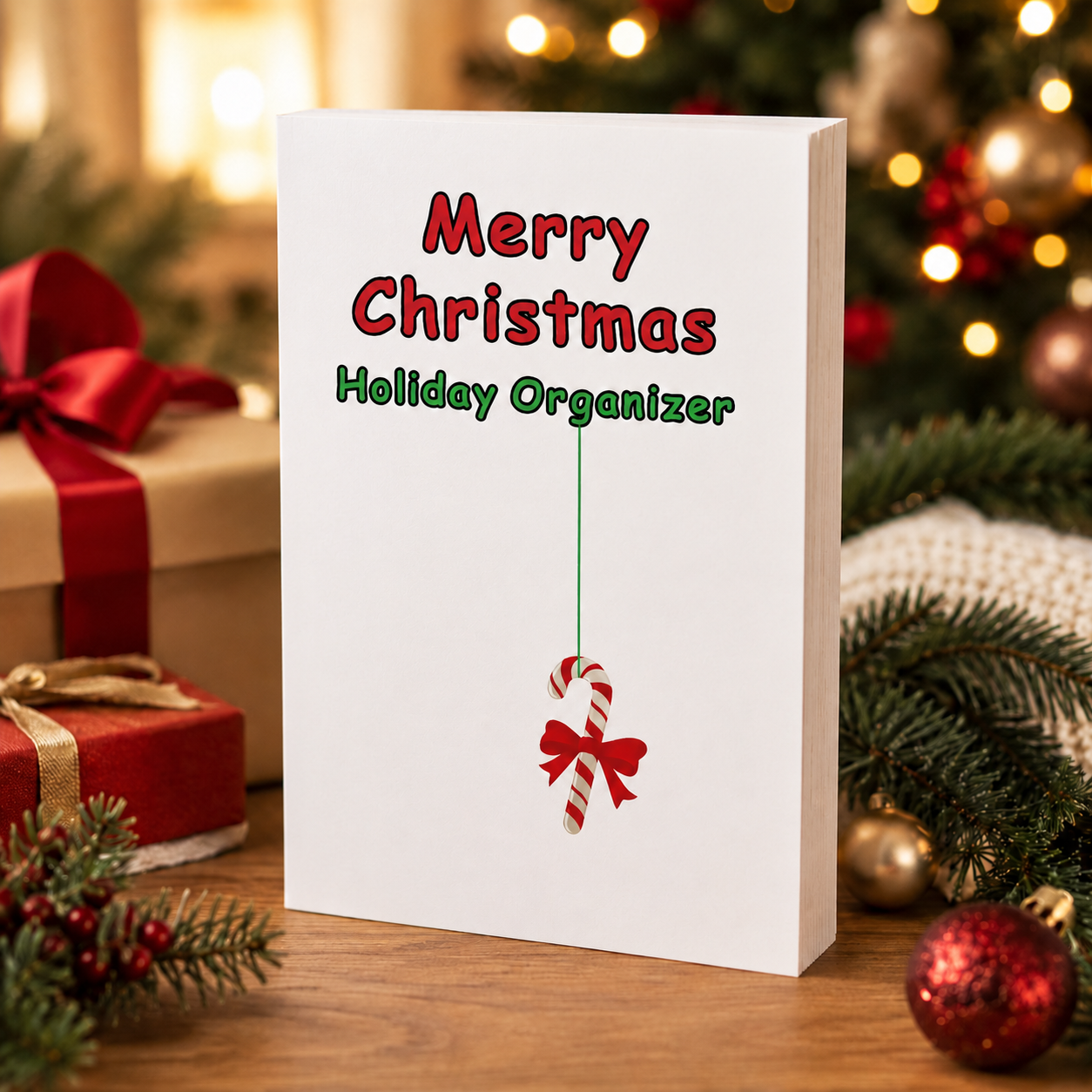 Merry Christmas Holiday Organizer Paperback – 6x9 Christmas Planner Journal for Gift Lists, Holiday To-Dos, Notes, Planning & Memories