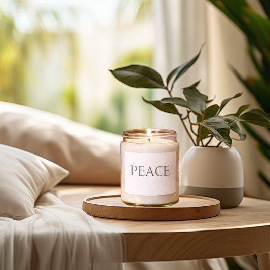 Peace Minimalist Soy Candle, 9oz., Scented