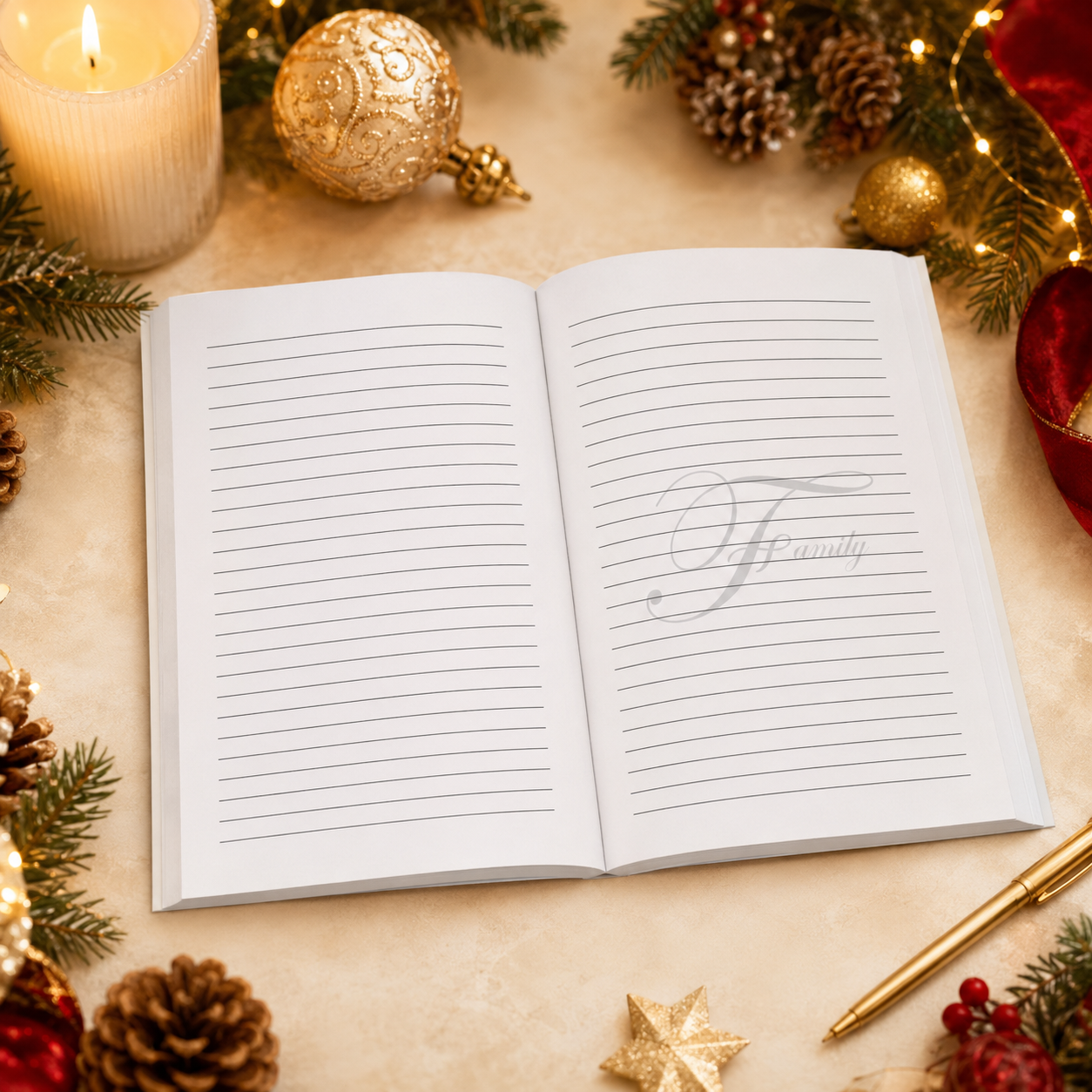 Creating Family Memories Journal – 6x9 Paperback Christmas Keepsake Notebook for Holiday Traditions, Family Reflections, Gratitude Notes & Meaningful Gift