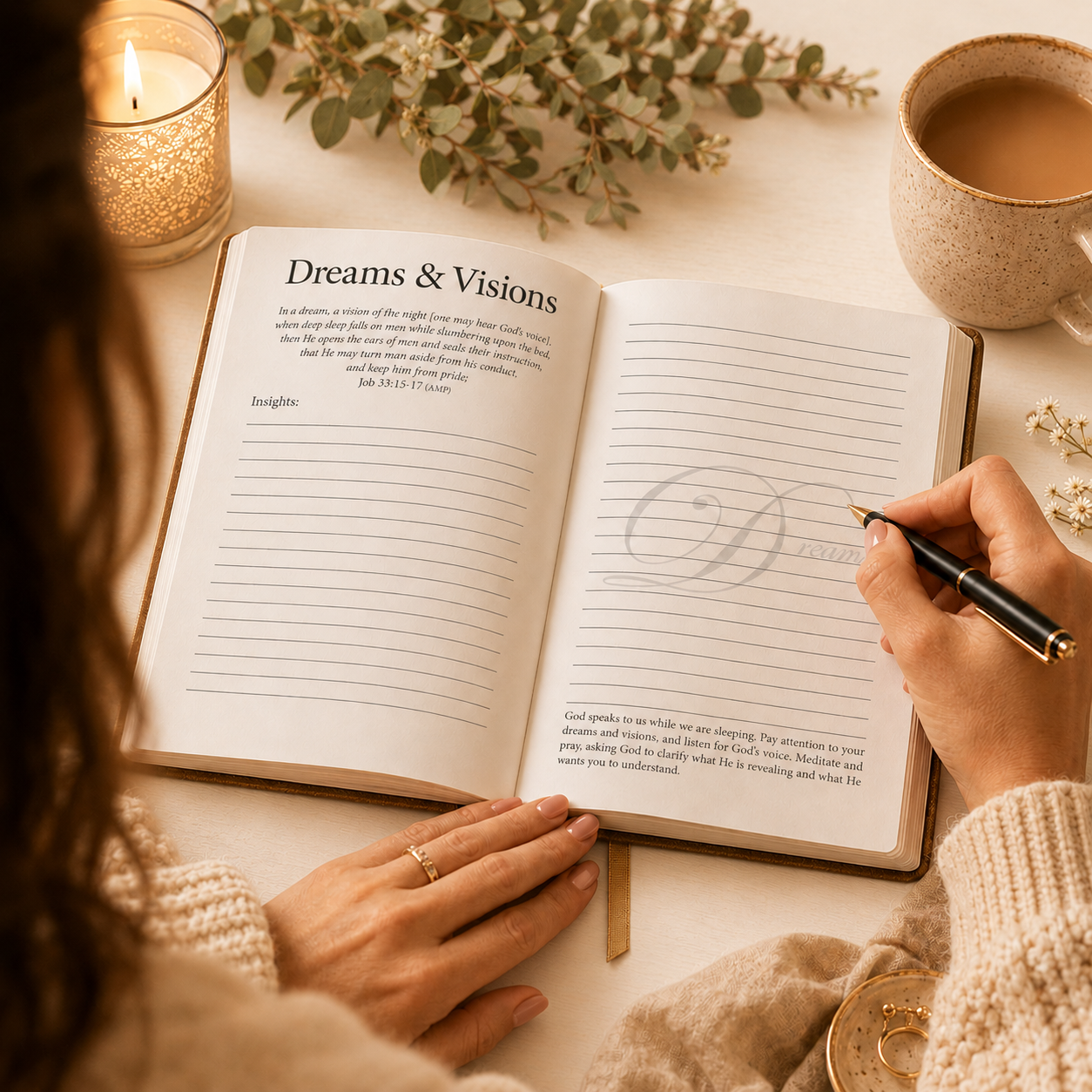 Dreams & Visions Journal for Men and Women | Christian Journal for God-Given Dreams, Vision, Prayer & Purpose
