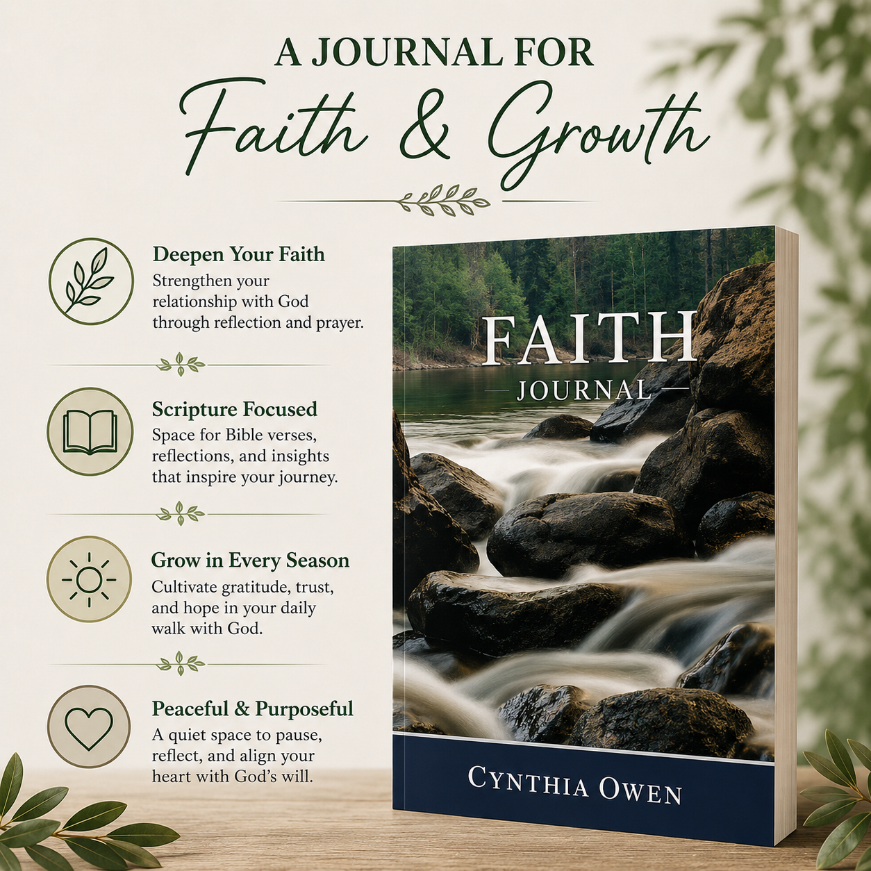 Faith Journal Paperback Christian Devotional for Women | Scripture, Prayer, Reflection & Biblical Declarations 6x9