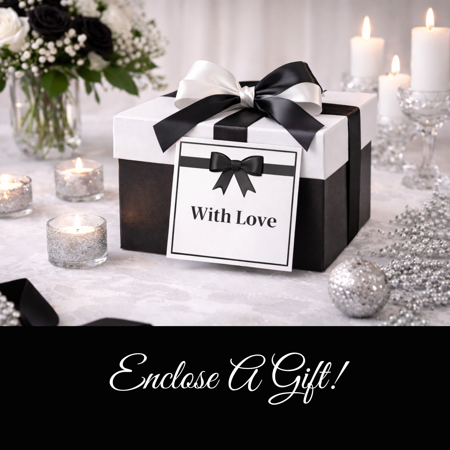 Digital Black & White Elegant Hostess Kit: Bottle Hangers, Table Cards, Reserved Seating, Menu and Party Printables Set