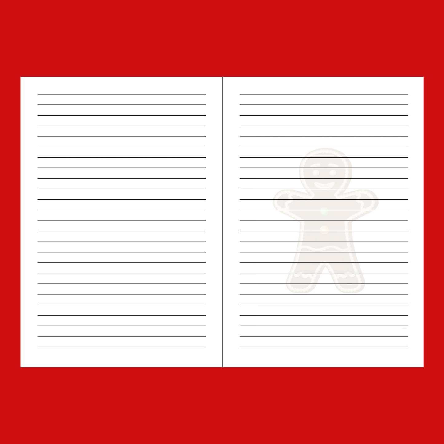 Gingerbread Christmas Memories Journal 6x9 Paperback