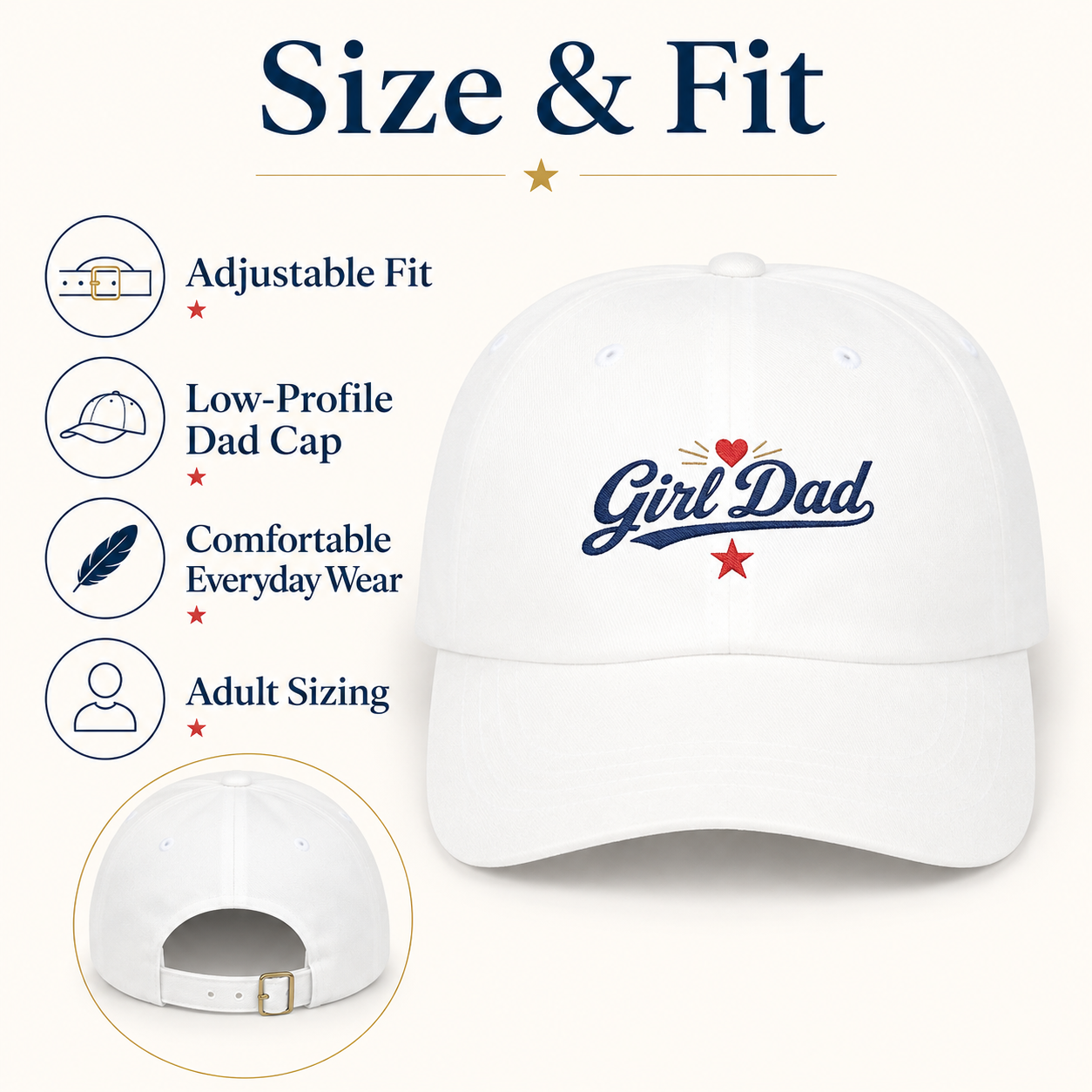 Girl Dad Embroidered Baseball Cap | Dad Hat