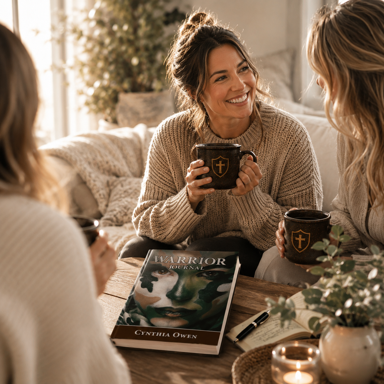 Women using Warrior Journal for Christian encouragement Bible study prayer reflection and faith-based conversation