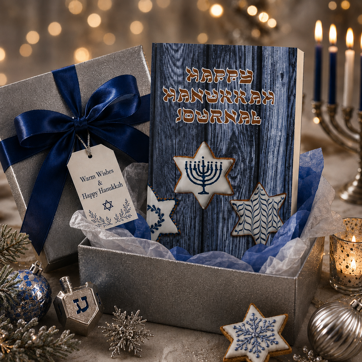 Happy Hanukkah Journal Paperback – 6x9 Hanukkah Memory Journal for Reflections, Family Traditions, Notes, Gratitude & Keepsake Writing