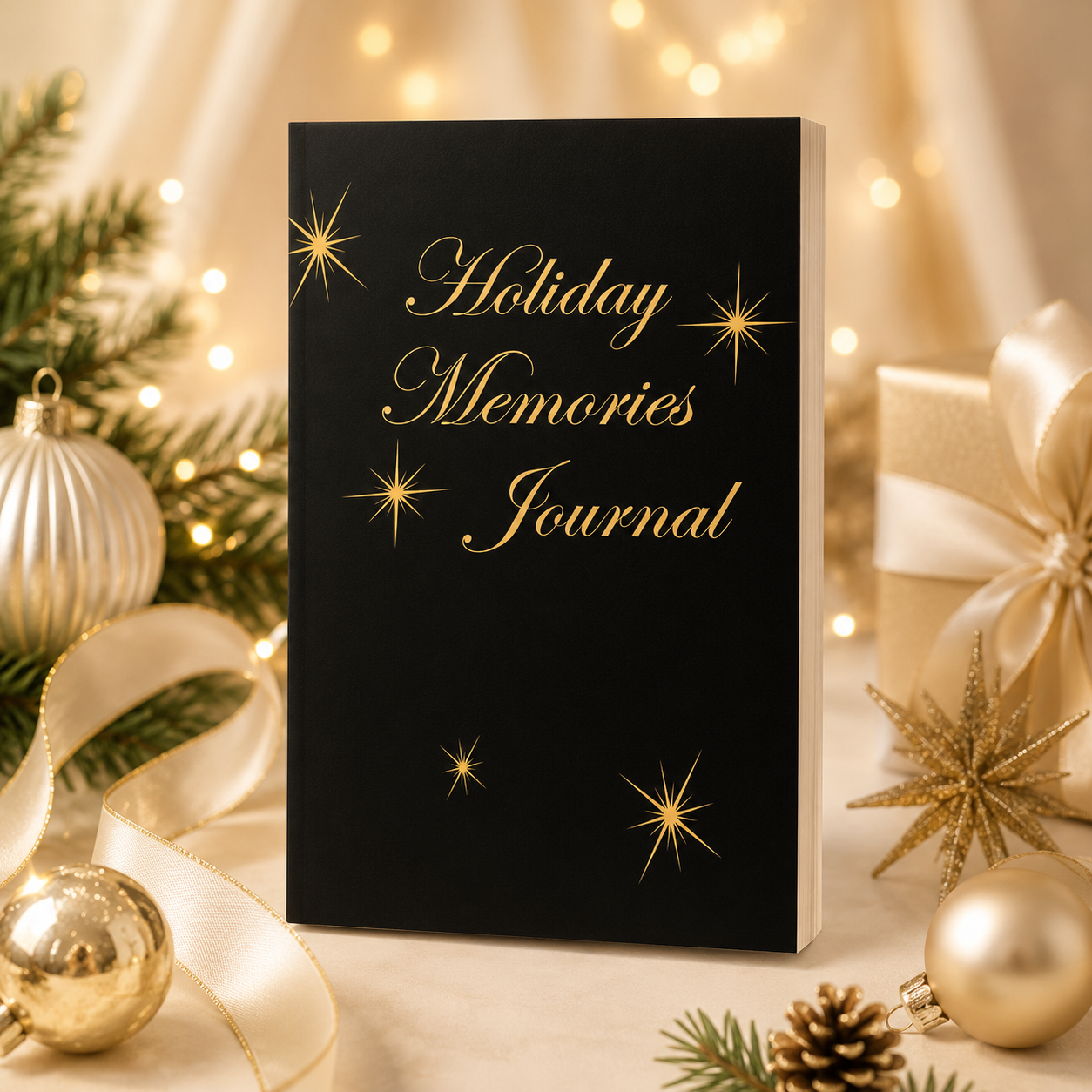 Holiday Memories Journal – 6x9 Paperback | Christmas Keepsake Notebook for Holiday Reflections, Family Traditions, Gratitude Notes &amp; Thoughtful Gift