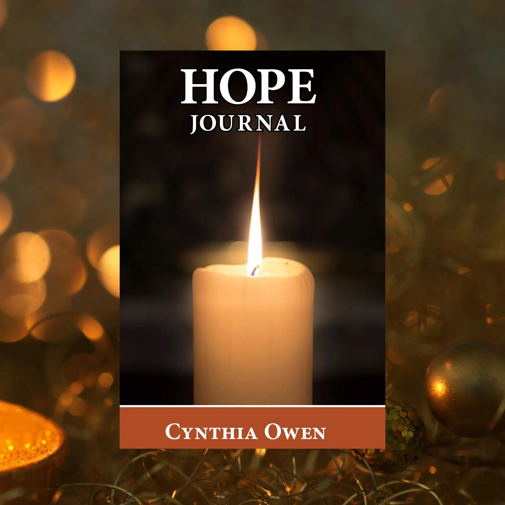Hope Journal candle close-up image for Christian hope reflection prayer and daily faith encouragement