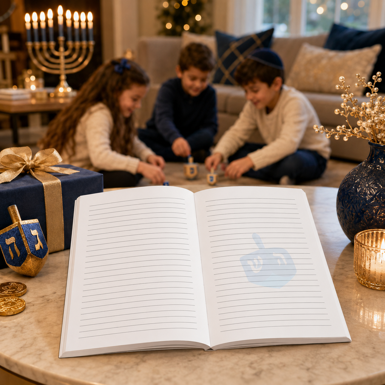 Happy Hanukkah Journal Paperback – 6x9 Hanukkah Memory Journal for Traditions, Reflections, Gratitude, Notes & Holiday Keepsake Writing