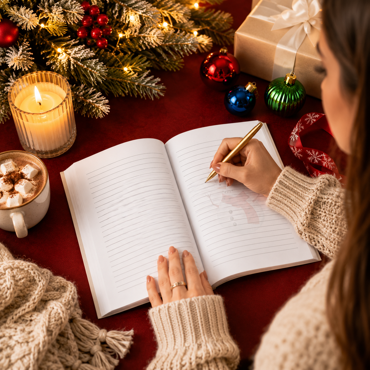 Let It Snow Christmas Journal 6x9 Paperback | Holiday Snowman Notebook, Winter Writing Journal & Christmas Gift