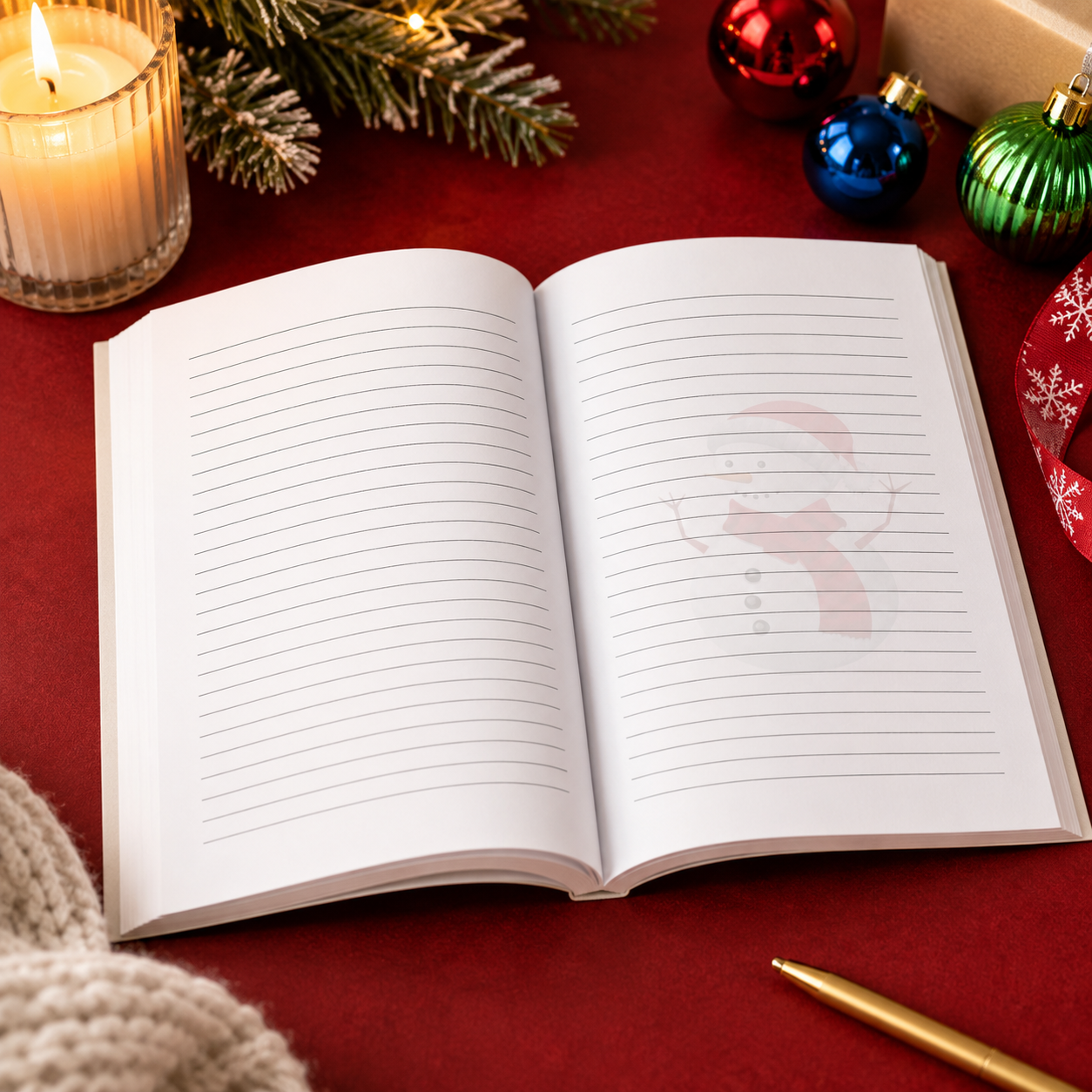Let It Snow Christmas Journal 6x9 Paperback | Holiday Snowman Notebook, Winter Writing Journal & Christmas Gift