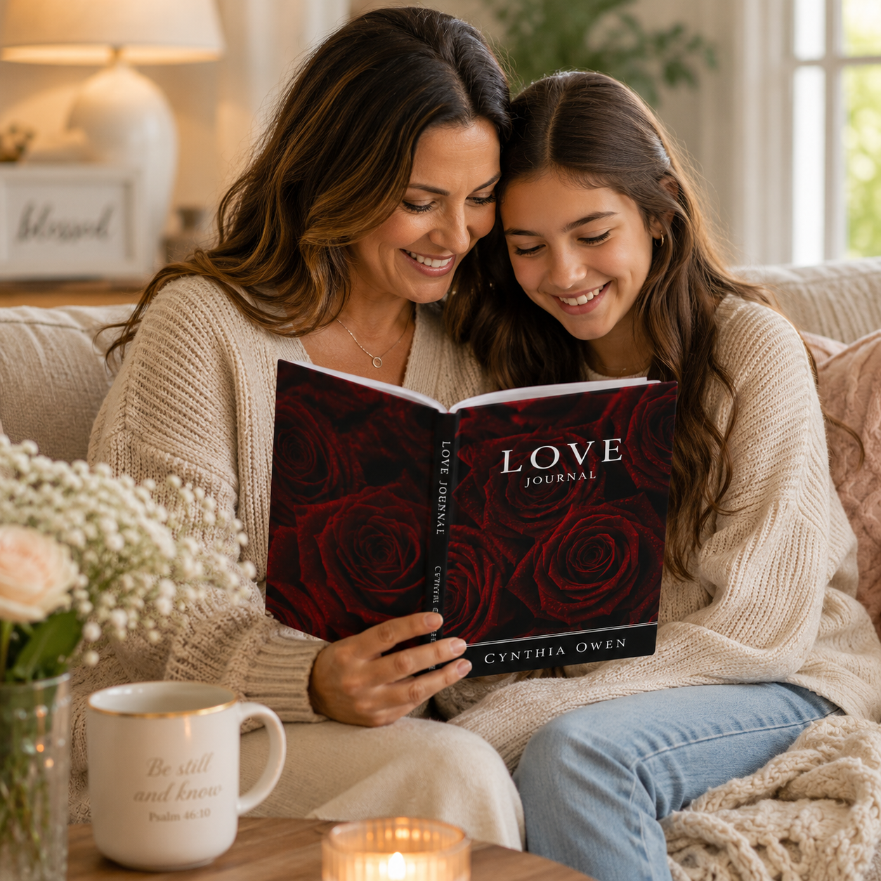 Women reading Love Journal together for Christian encouragement friendship prayer and faith-based reflection