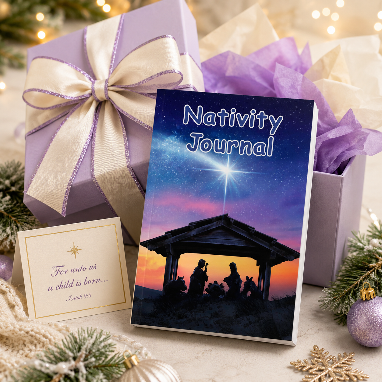 Nativity Journal Paperback – 6x9 Christian Christmas Journal for Spiritual Reflections, Prayer Notes, Holiday Memories & Faith-Based Keepsake Writing