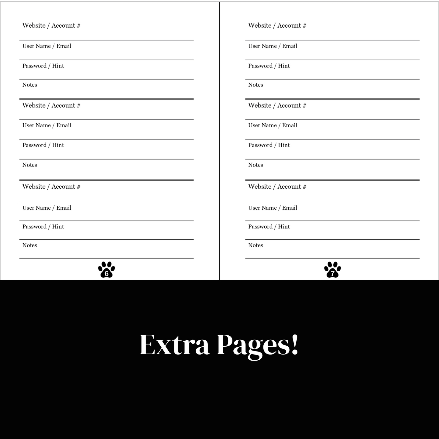 Pet Lover’s Password Keeper – Cute Password Book Organizer for Websites, Usernames & Logins