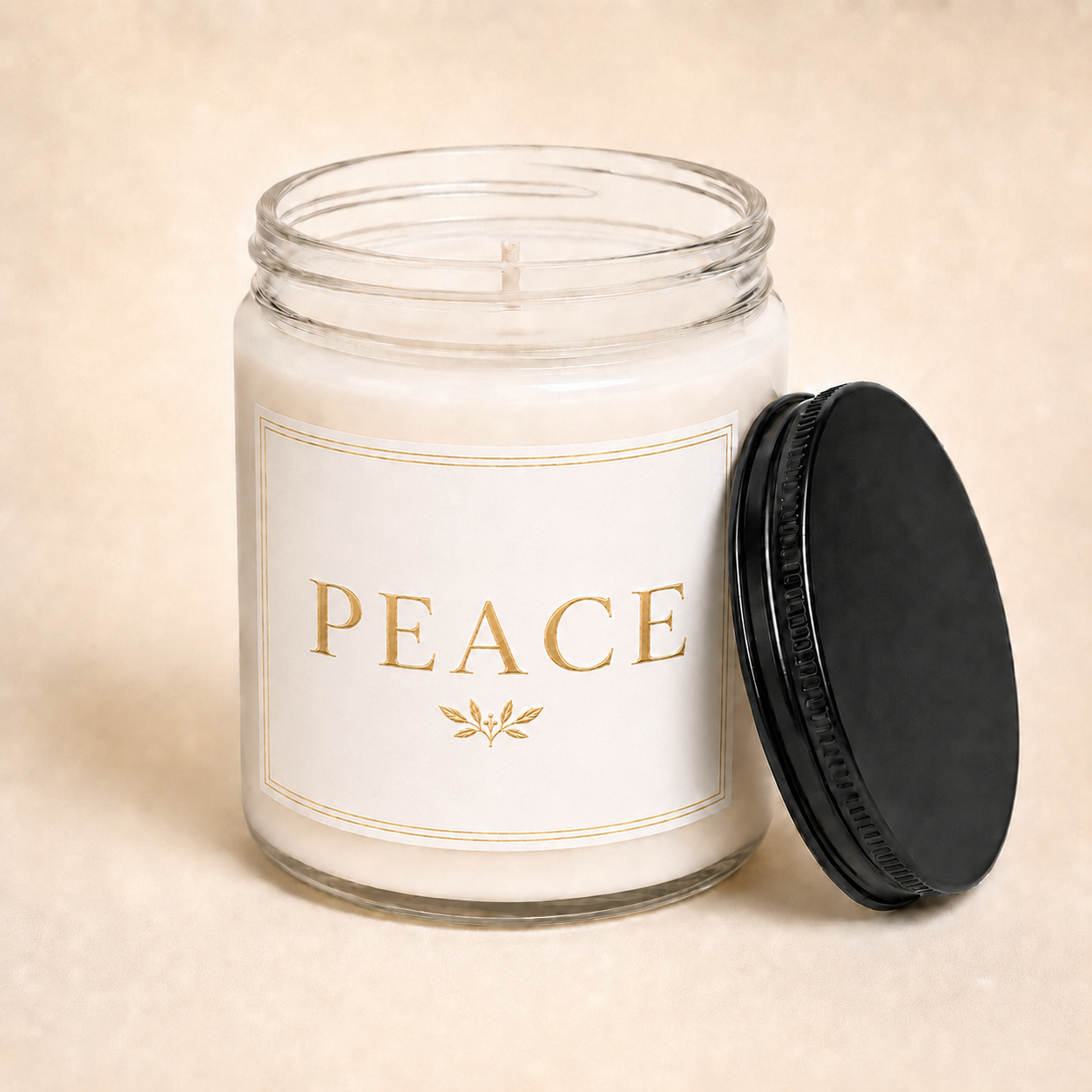 Peace Minimalist Soy Candle, 9oz., Scented