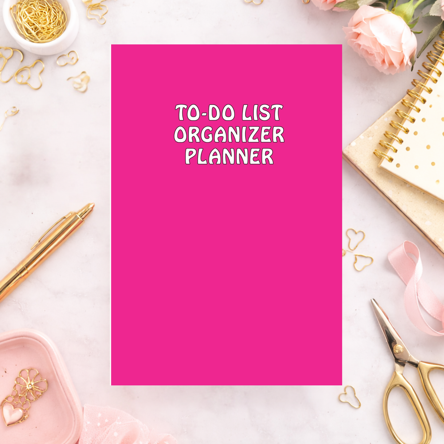 Pink 6x9 To-Do List Organizer Planner, Daily Appointment Notebook, Task and Schedule Paperback, 176 Pages