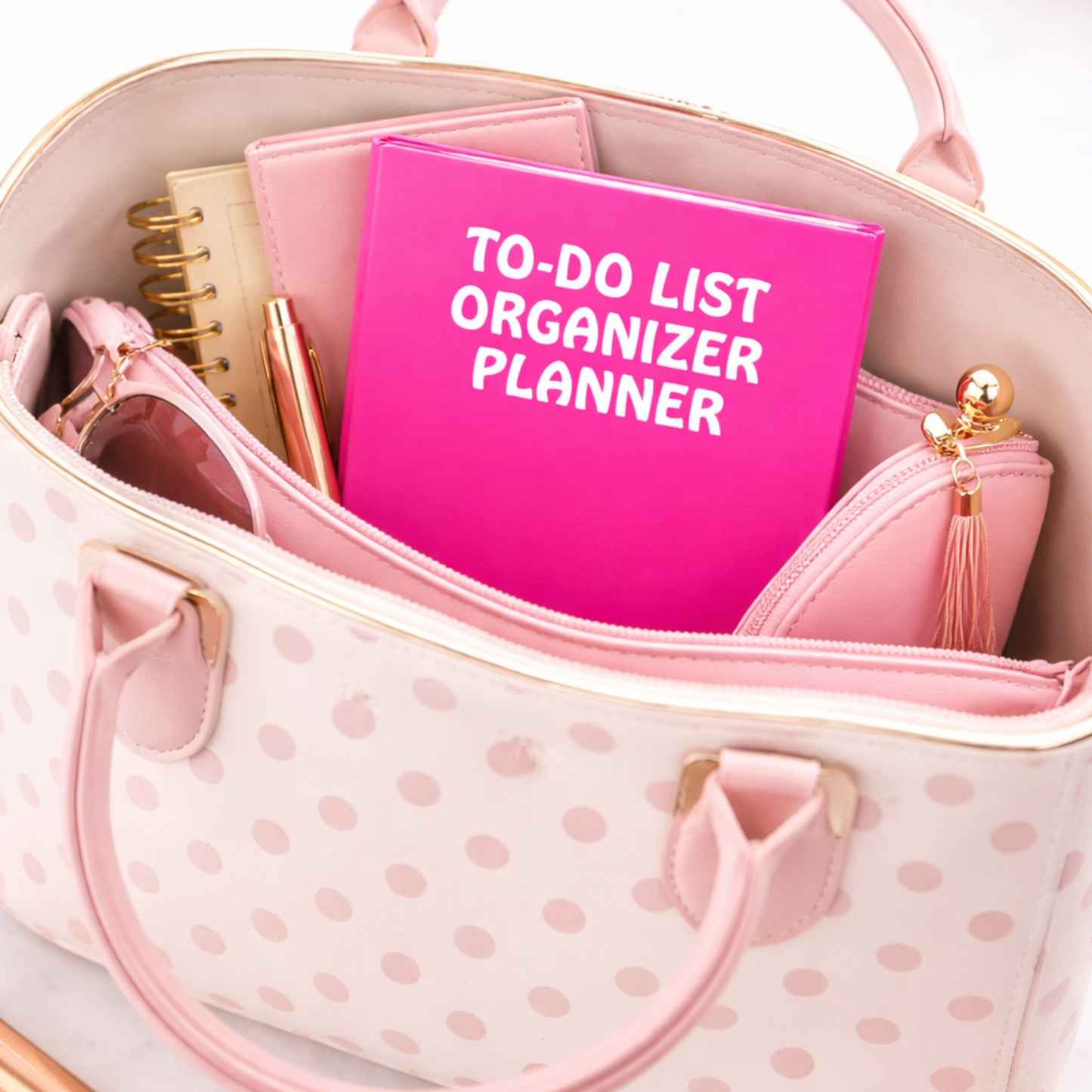 Pink 6x9 To-Do List Organizer Planner, Daily Appointment Notebook, Task and Schedule Paperback, 176 Pages