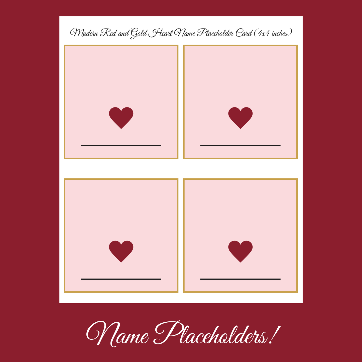 Romantic Pink & Gold Hostess Kit: Heart-Themed Wedding and Party Table Decor Printable Set with Bottle Hangers, Menu, Place Cards