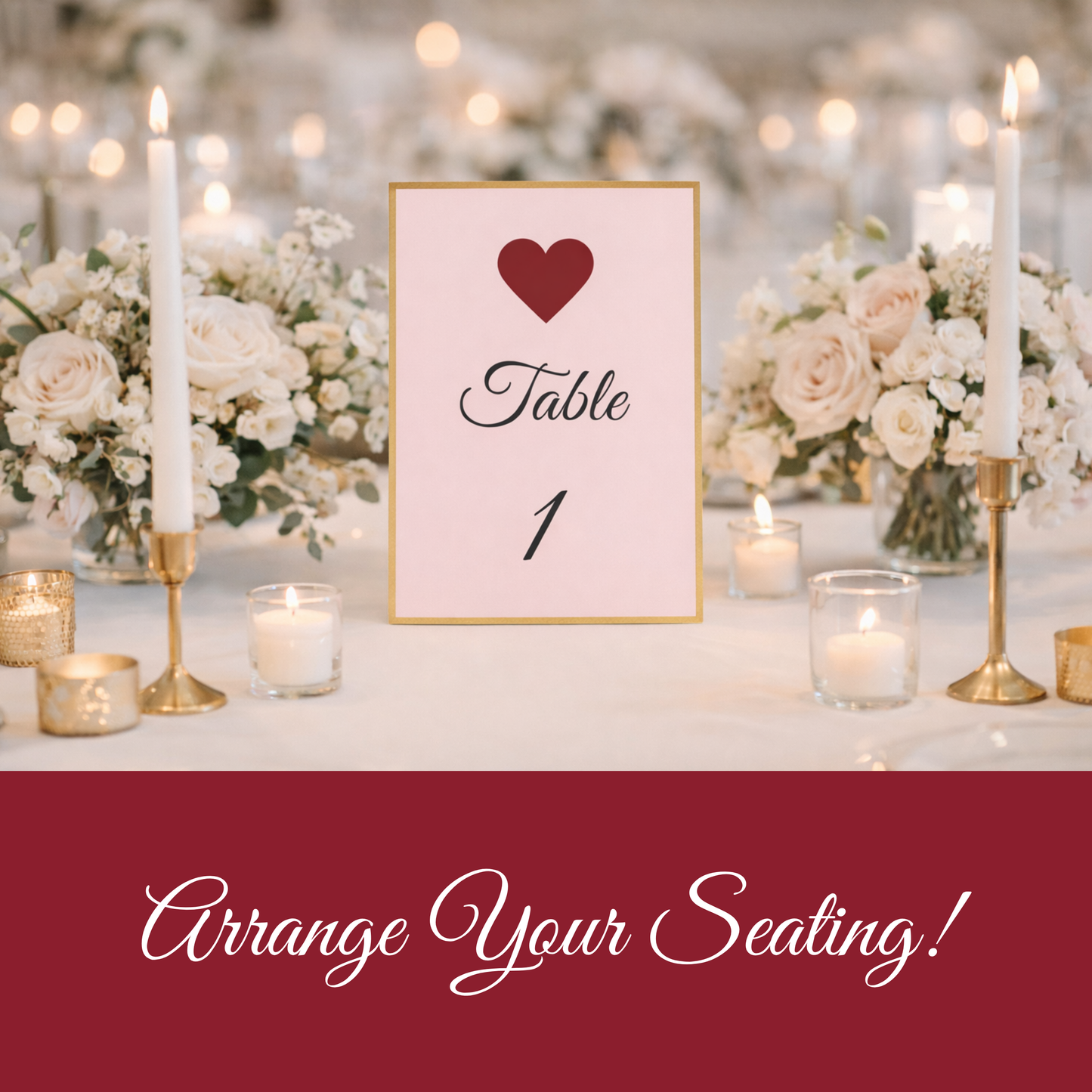 Romantic Pink & Gold Hostess Kit: Heart-Themed Wedding and Party Table Decor Printable Set with Bottle Hangers, Menu, Place Cards