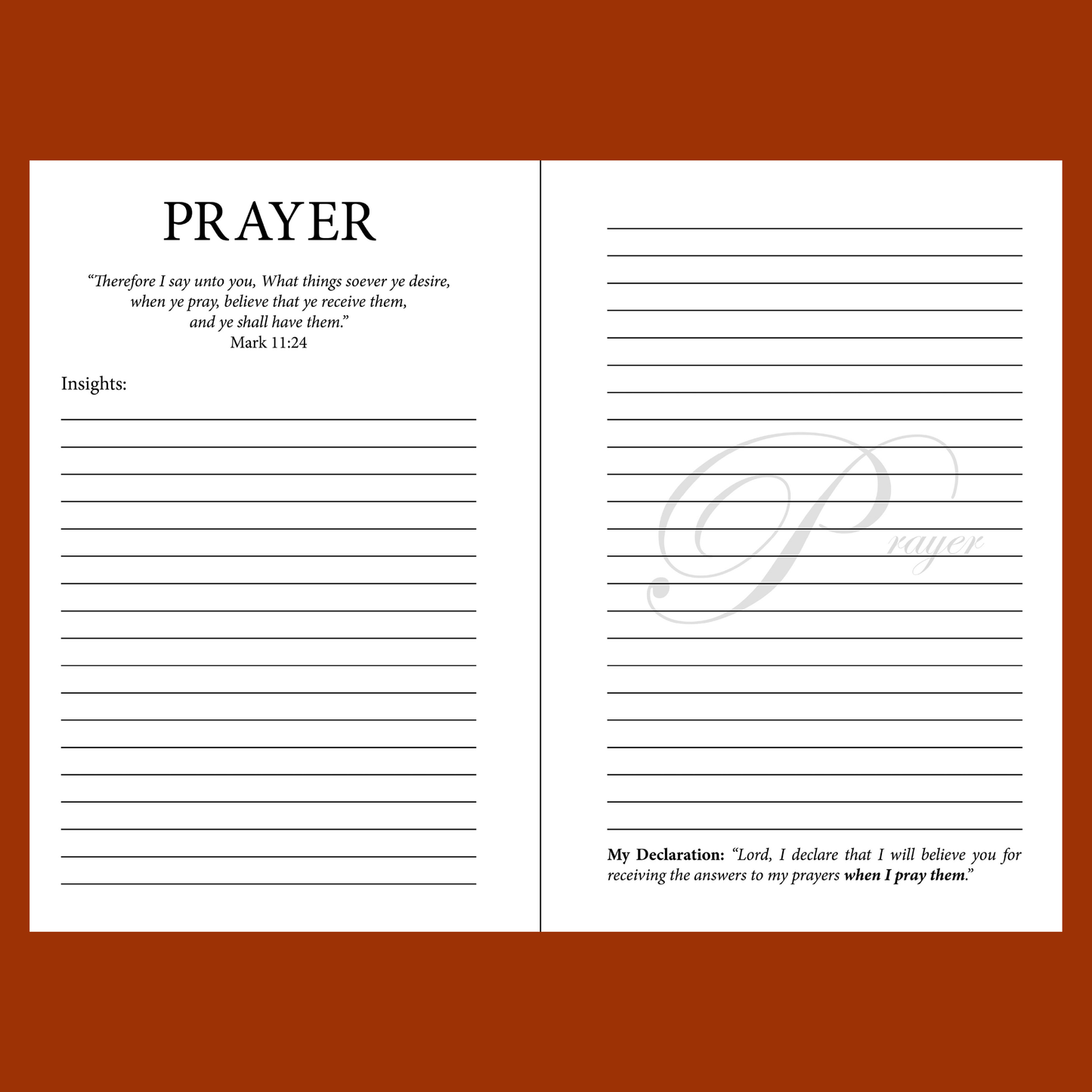 Prayer Journal for Women | Christian Prayer, Devotional & Reflection Notebook