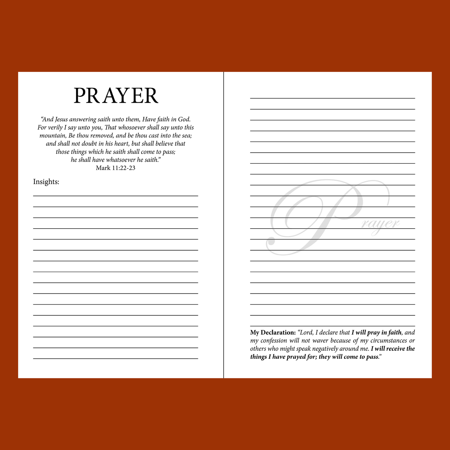Prayer Journal for Women | Christian Prayer, Devotional & Reflection Notebook