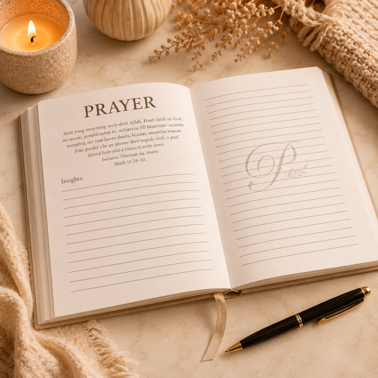 Prayer Journal for Women | Christian Prayer, Devotional & Reflection Notebook