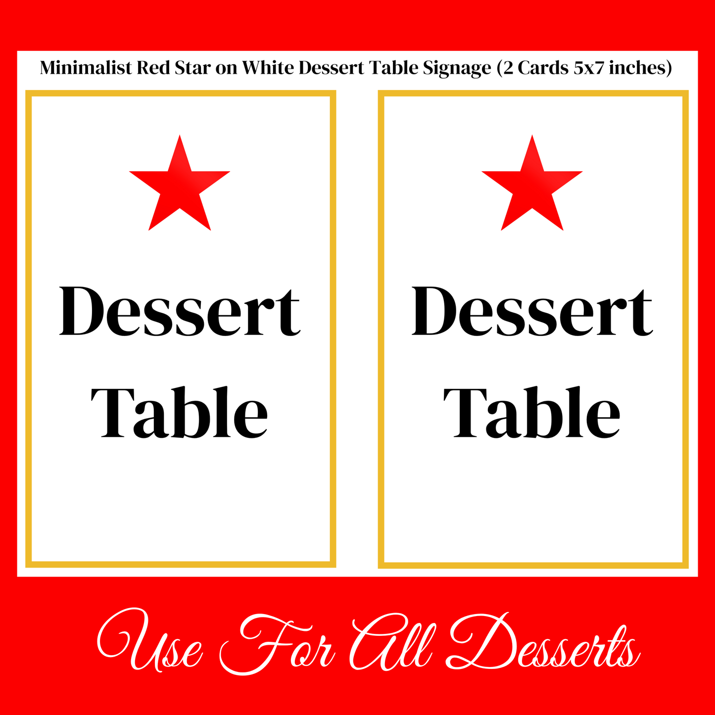 Festive Red & Gold Hostess Kit: Party Table Decor Printable Set with Bottle Hangers, Signs and Place Cards